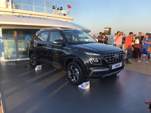 Hyundai Venue unveil in India on cruise ship for first time