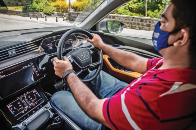 Audi e-tron driving