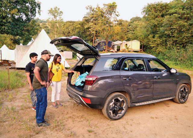 Hyundai Alcazar Goes Glamping in Pavna Lake family road trip