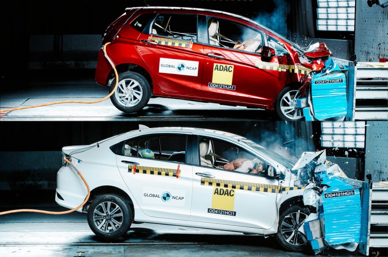 Honda City and Jazz receive a four-star rating in Global NCAP crash tests.