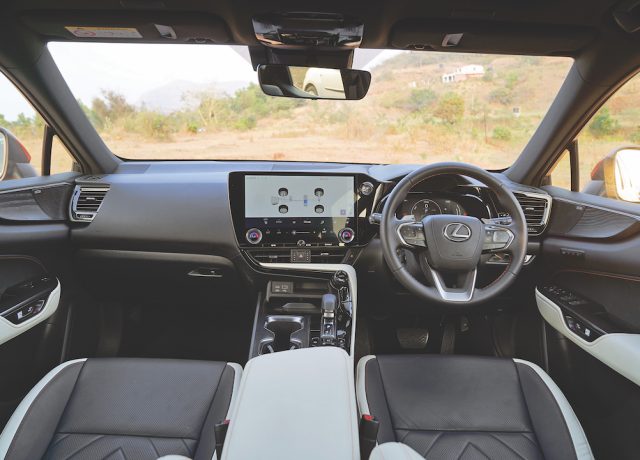 Lexus NX 350h hybrid SUV India-spec dashboard features