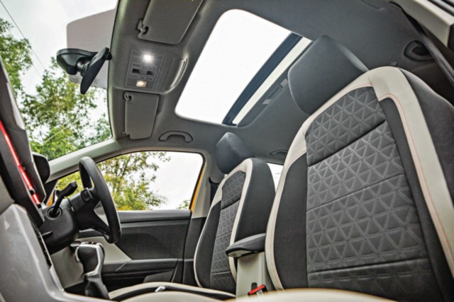 Volkswagen Taigun interior cabin sunroof