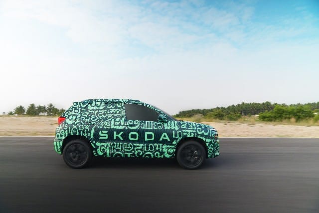 Skoda Kylaq 1.0 TSI side camo